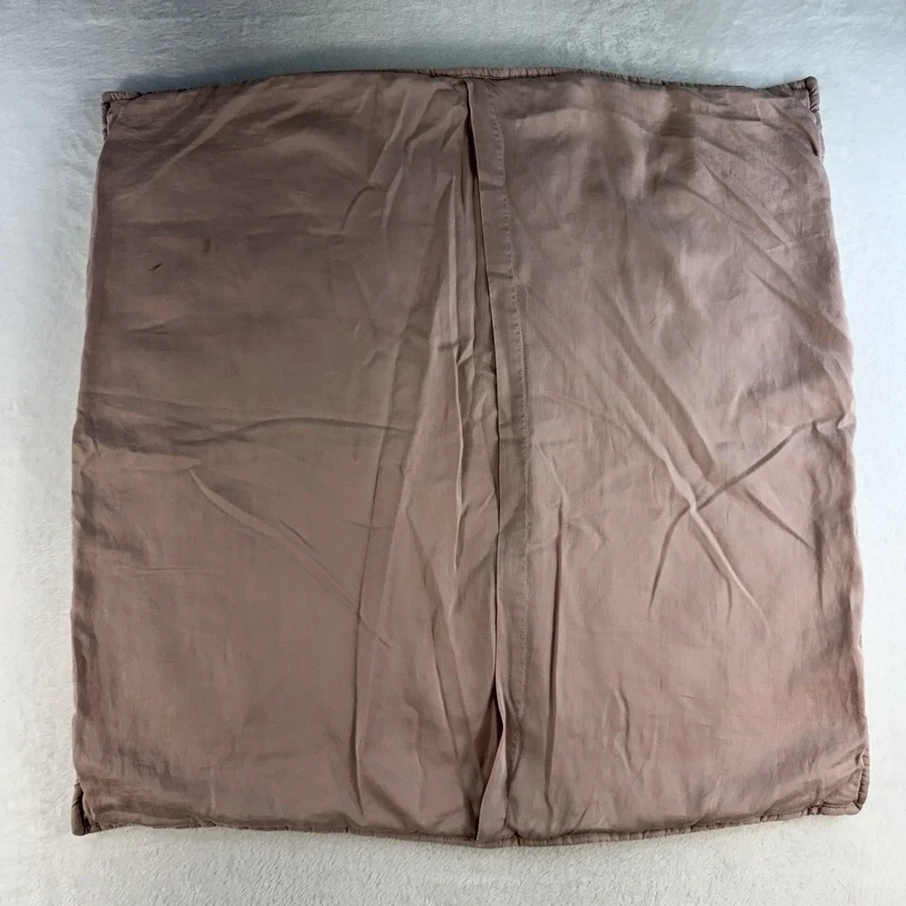 West Elm‎ Set Of 2 Lush Tack Stitch Euro Sham Pink Quilted Pillow Cover Bedding